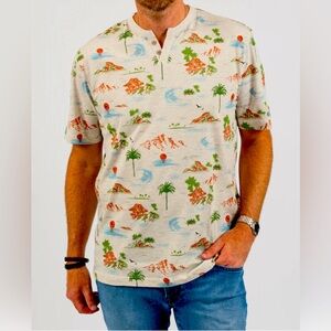 Colours By Alexander Julian Mens Medium Short Sleeve Hawaiian Sunset T-Shirt